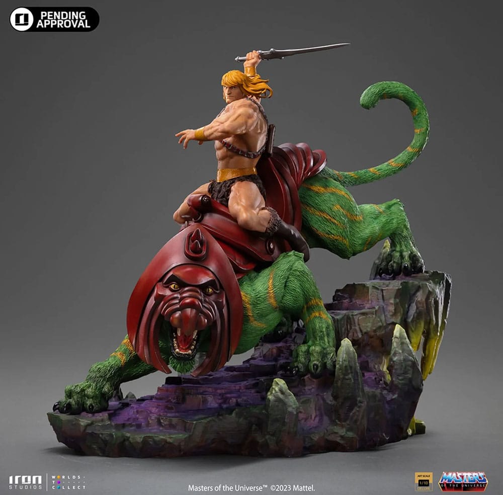 Masters Of The Universe Deluxe Art Scale Statue He Man And Battle