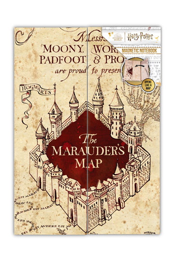 Harry Potter Magnetic A5 Notebook Marauders Map Case (6)