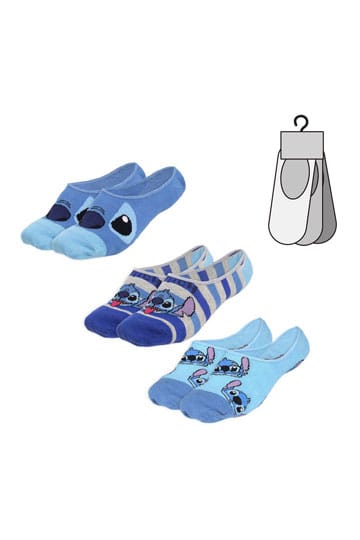 Lilo et Stitch et Angel Chausettes Lot de 3 paires de chaussettes longueur  cheville 36-42 : : Mode