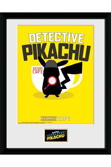 Pokémon Detective Pikachu Framed Poster Coffee 45 X 34 Cm