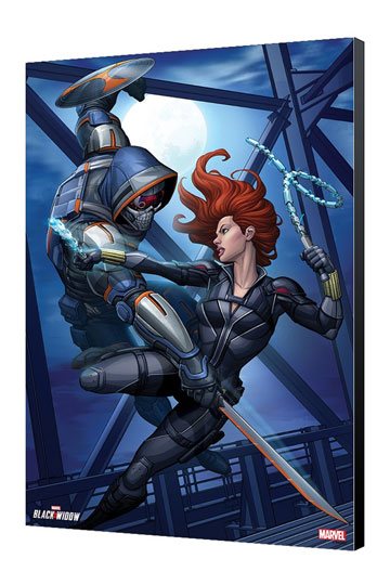 Black Widow Movie Wooden Wall Art Black Widow Vs Taskmaster 34 X 50 Cm