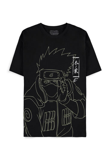 Naruto Classic Sasuke Sharingan Symbol Boy's Red T-shirt-Large