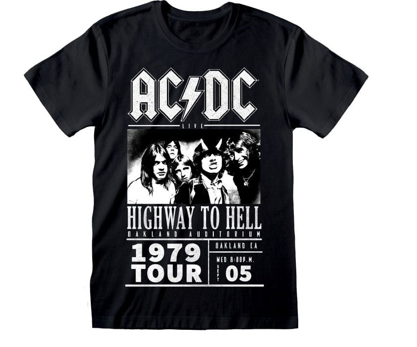 AC/DC T-Shirt Highway To Hell 1979 Tour Black Size M