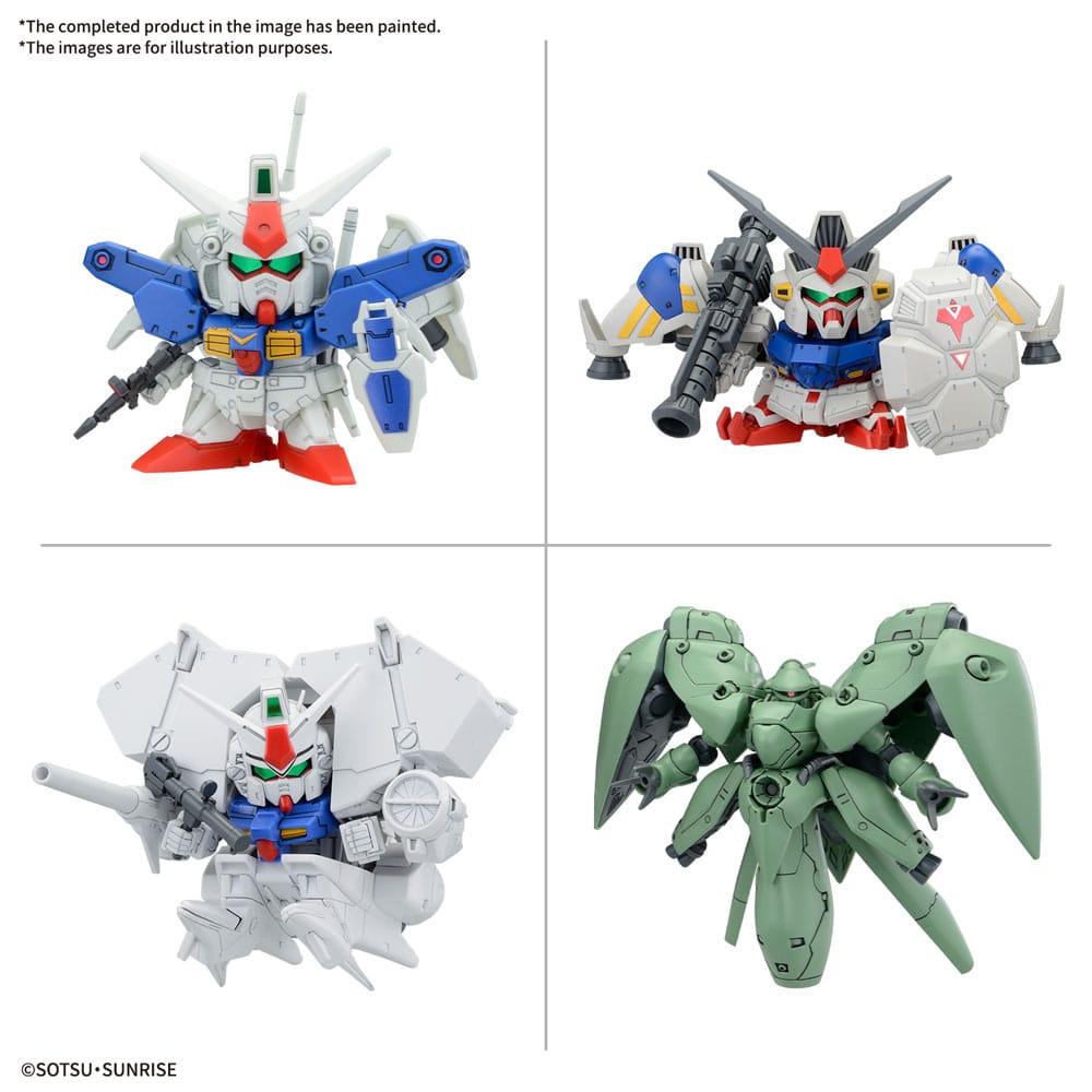 Mobile Suit Gundam 0083: Stardust Memory SD Gundam BB Senshi Plastic Model Kits Set of 4