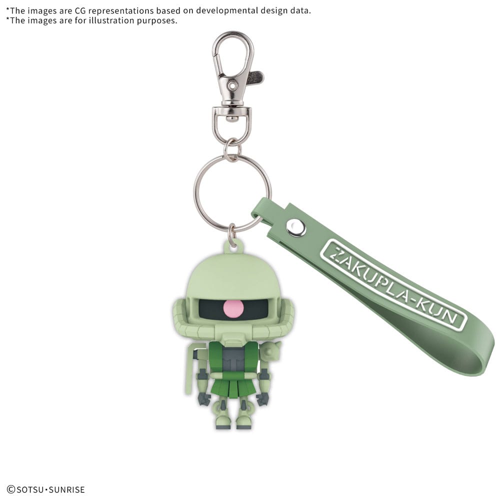 Gundam 3D Rubber Keychain Zakupla-Kun