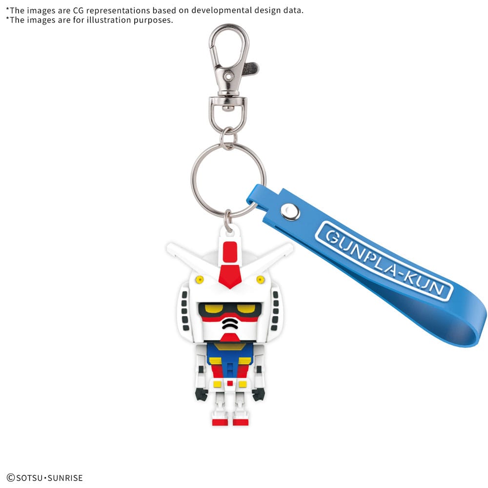 Gundam 3D Rubber Keychain Gunpla-Kun