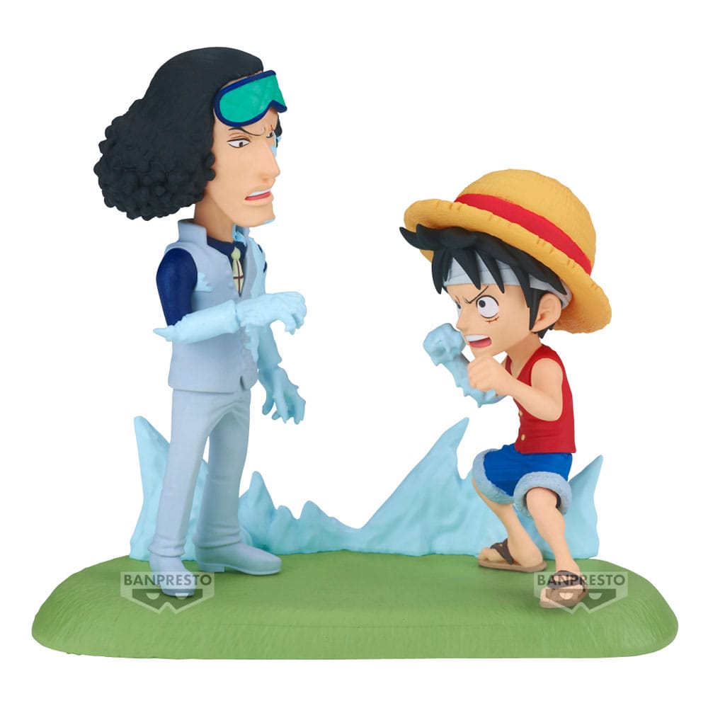 One Piece WCF Log Stories PVC Statue Luffy vs. Kuzan 9 cm