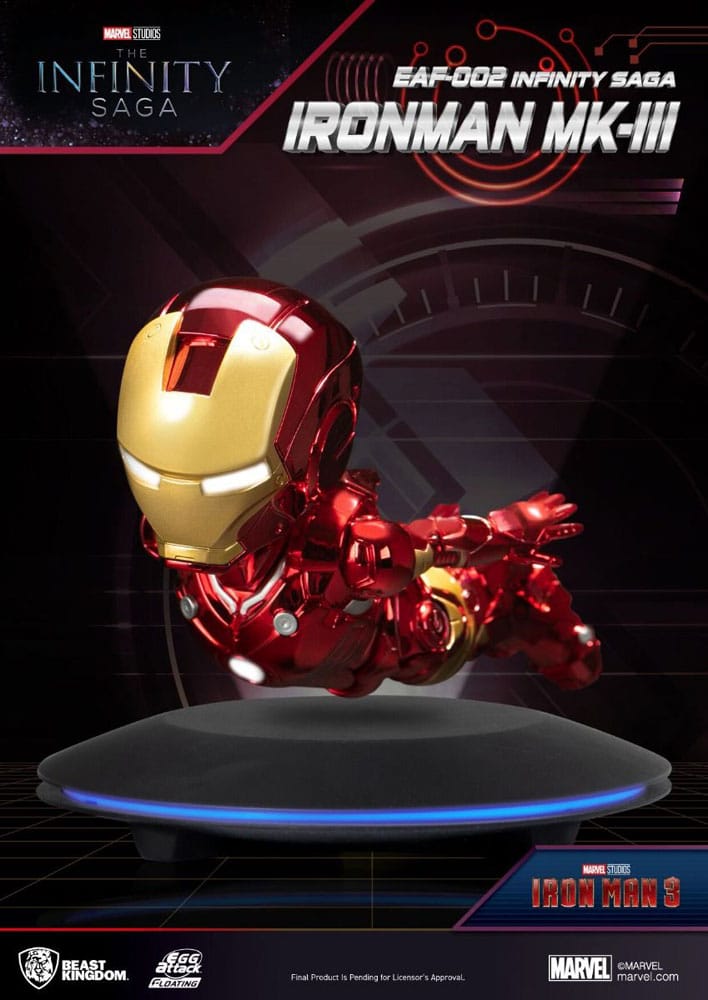 Iron Man 3 Egg Attack Floating Model Iron Man Mark III 16 cm