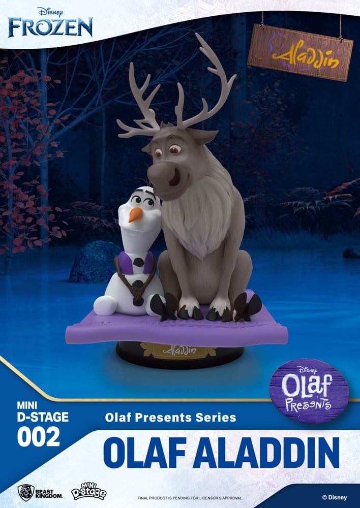 Frozen Mini Diorama Stage PVC Statue Olaf Presents Olaf Aladdin 12 cm