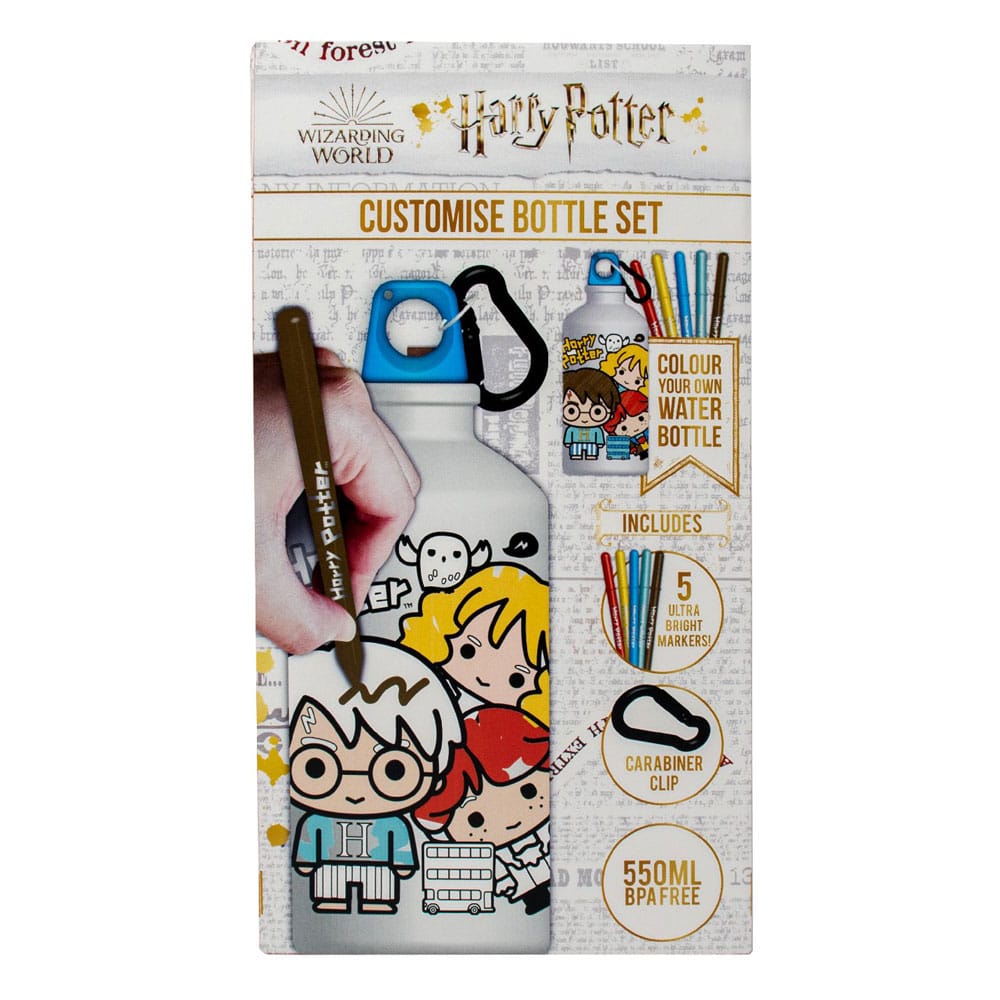 Harry Potter Alu Drinkfles Inkleurbare Fles - Personaliseer je eigen drinkfles - 450 ml BPA Vrij