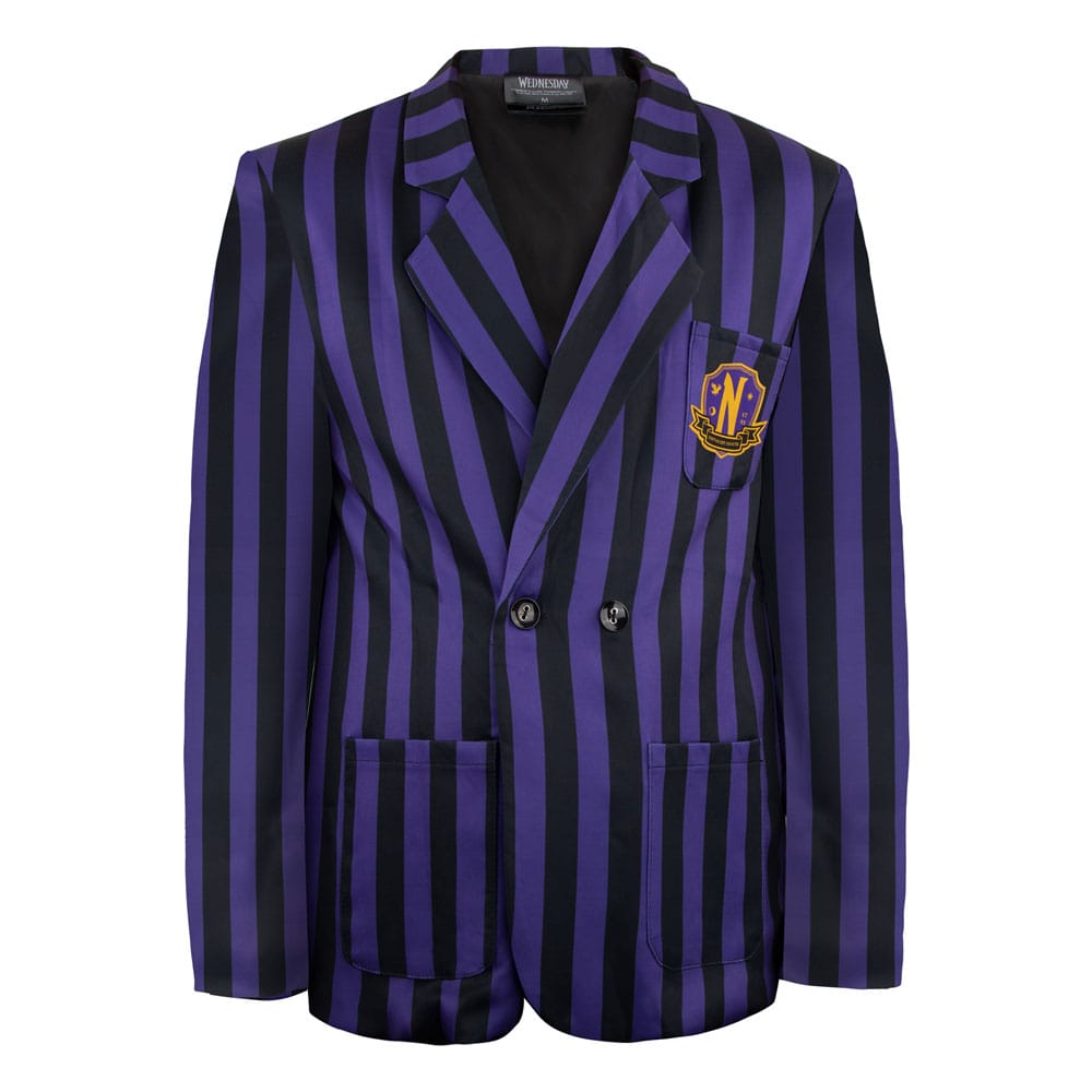 Wednesday Jacket Nevermore Academy Purple Striped Blazer Size M
