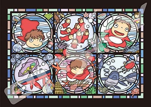 Ponyo Jigsaw Puzzle Stained Glass Ponyos everywhere (208 pieces)