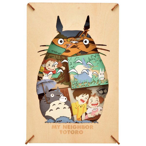 Ghibli - My Neighbor Totoro - Totoro 's Silhouet Houten Stijl Papier Theater