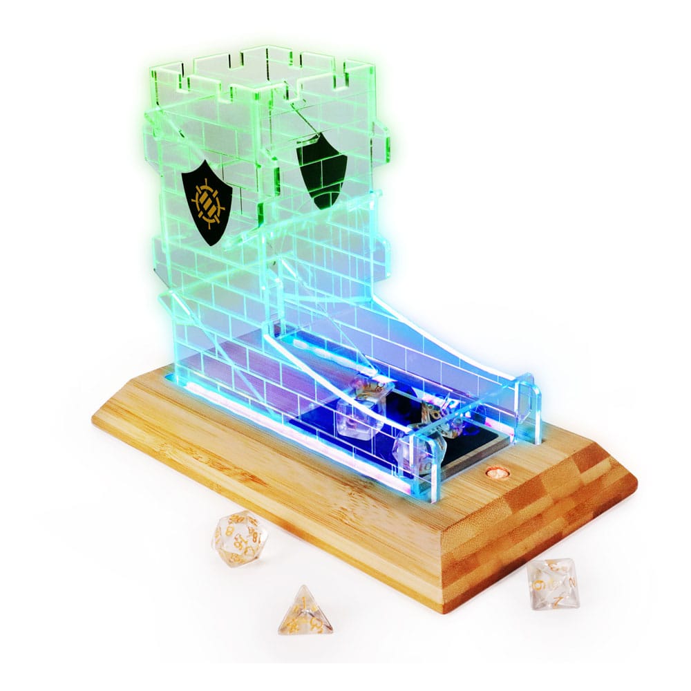 Enhance Tabletop Series LED Dice Tower with Dice Set Clear