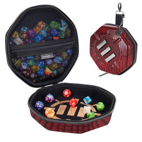 Enhance - Dice Tray & Case Collector's Edition (Red) - Dobbelsteenkoffer en Speelbord in 1