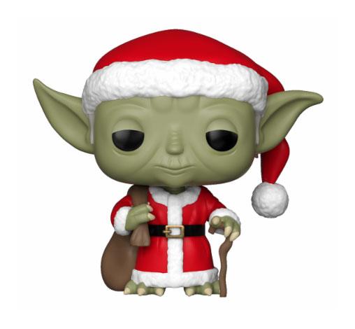 Star Wars POP! vinyl bobble-head af Holiday Santa Yoda på 9 cm