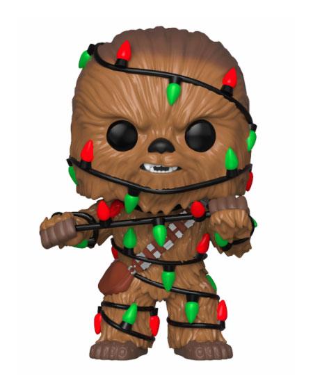 Star Wars POP! vinyl bobble-head af Holiday Chewbacca with Lights på 9 cm