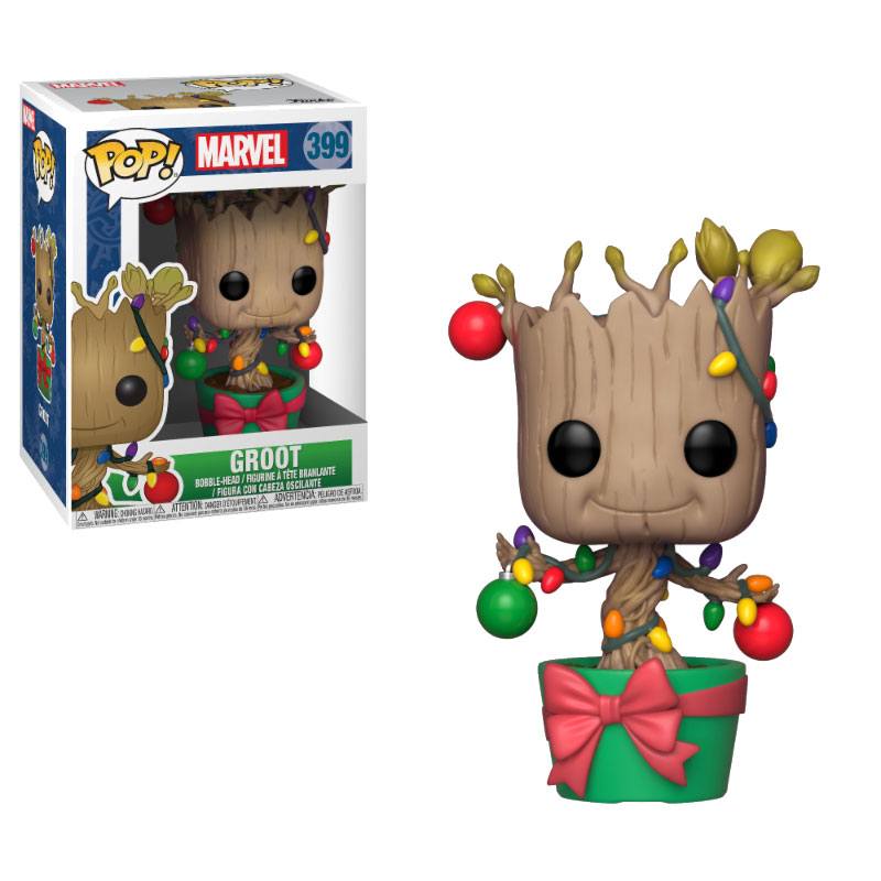 Marvel Comics POP! holiday vinyl bobble-head af Groot (Lights & Ornaments) på 9 cm