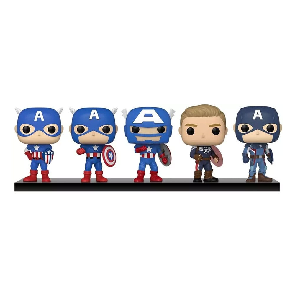 Funko Pop! Marvel 5-Pack - Captain America through the Ages - Amazon Exclusive