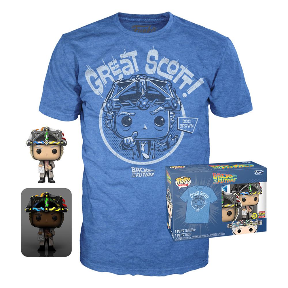 Funko Pop + Tees: Back To The Future – Doc With Helmet 959 + T-Shirt M