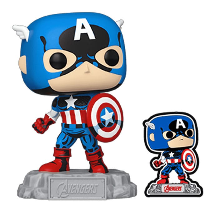 Funko Pop! Marvel Comics - Captain America 60th Anniversary (with Pin) Exclusive