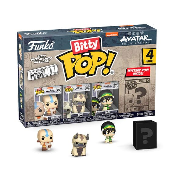 Funko Aang, Appa, Toph and mystery chase - Funko Bitty Pop! - Avatar the Last Airbender Figuur - 2cm