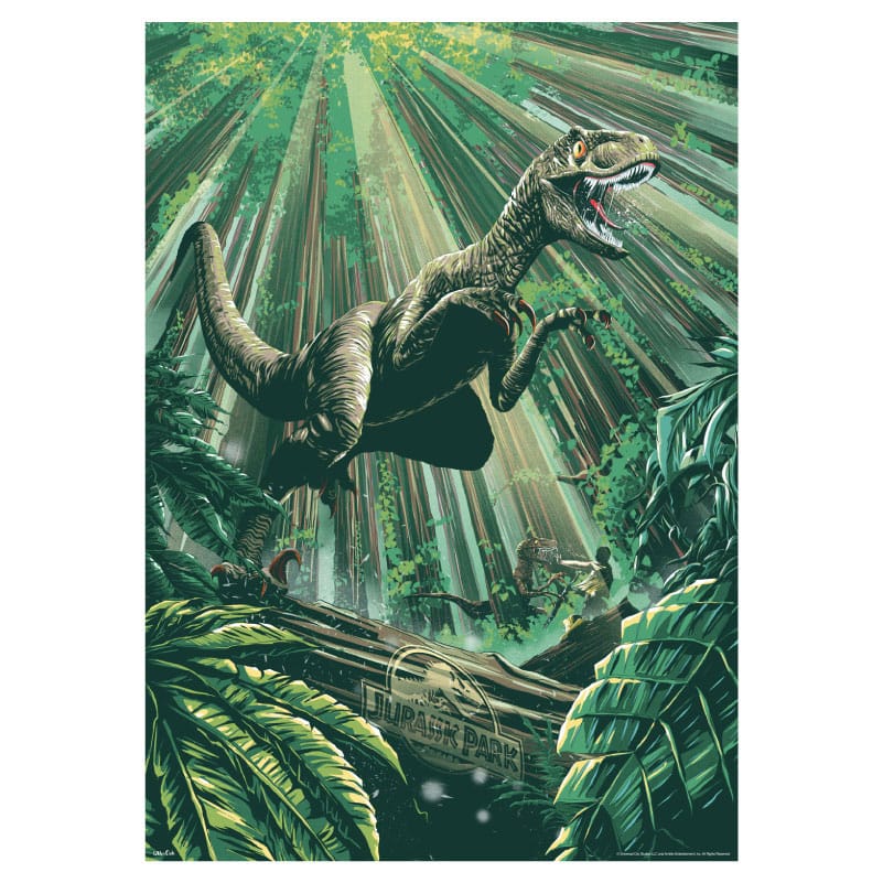 Fanatyk Jurassic Park Art Print 30th Anniversary Edition Limitowana Jungle Art Edi - Zdjęcie 1 z 1
