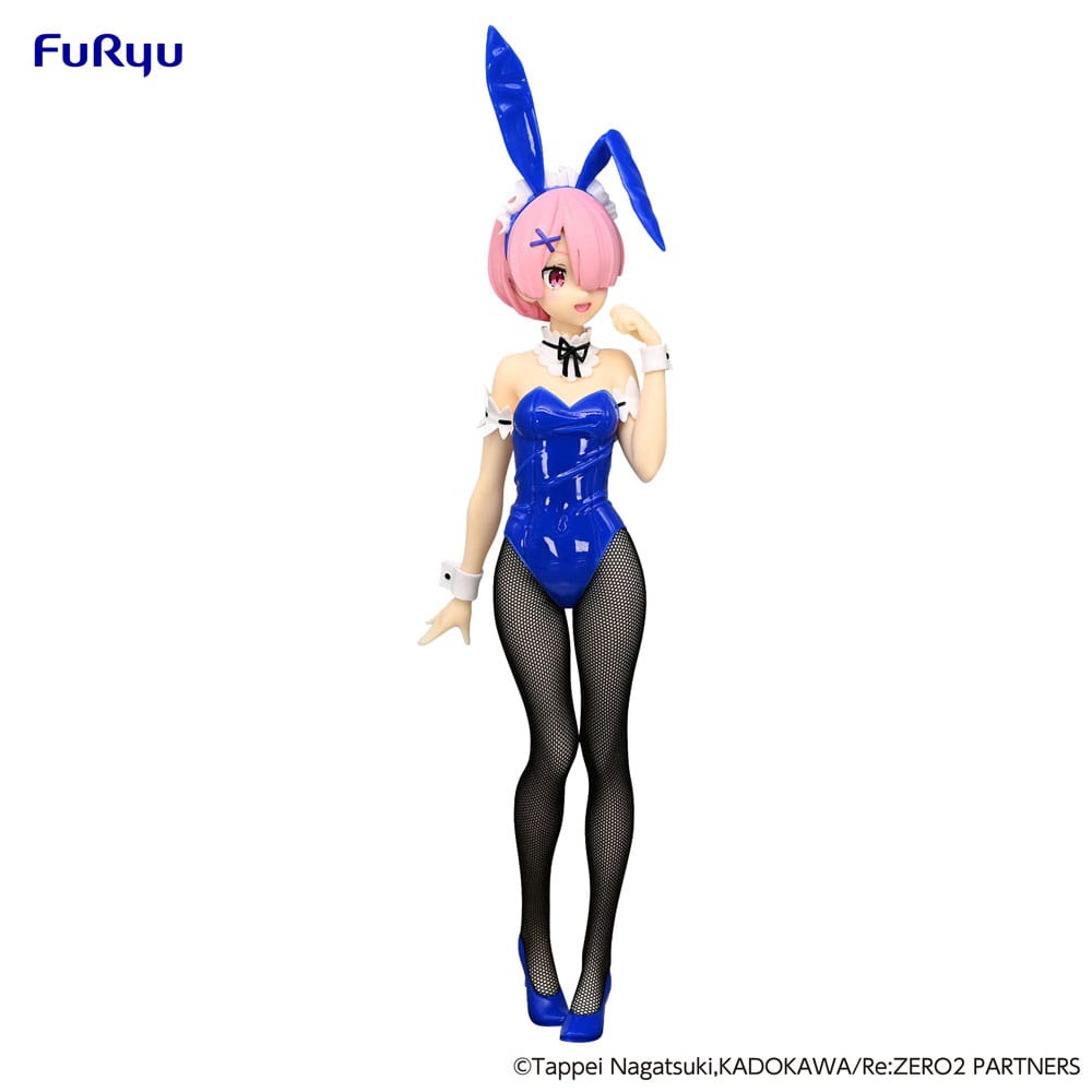 Re:Zero BiCute Bunnies PVC Statue Rem Pink Hair Blue Color Ver. 30 cm