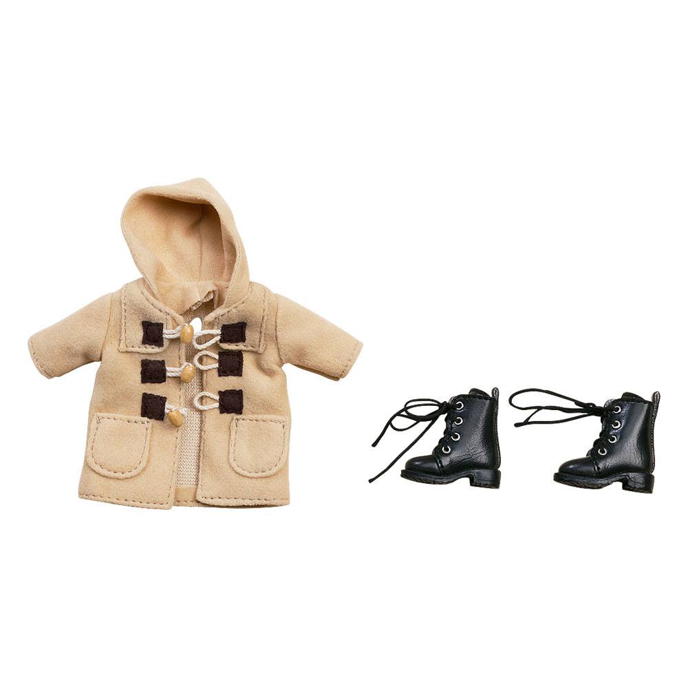 Original Character Parts for Nendoroid Doll Figures Warm Clothing Set: Boots & Duffle Coat (Beige)