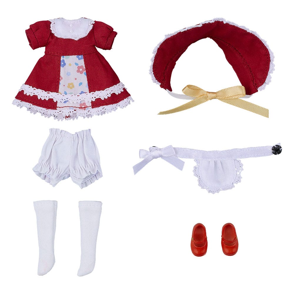 Original Character Nendoroid Doll Figures Outfit Set: Old-Fashioned Dress (Red)