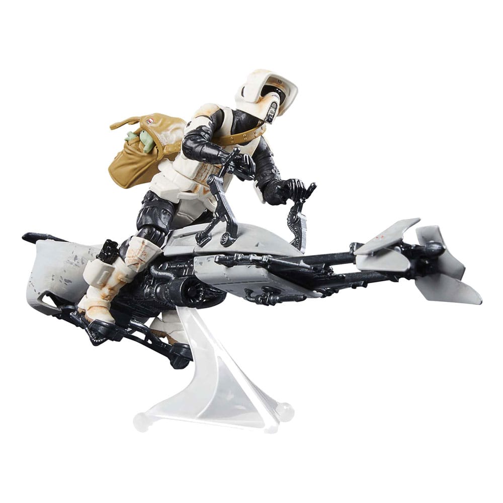 Star Wars: The Mandalorian Vintage Collection Vehicle with Figures Speeder Bike with Scout Trooper & Grogu