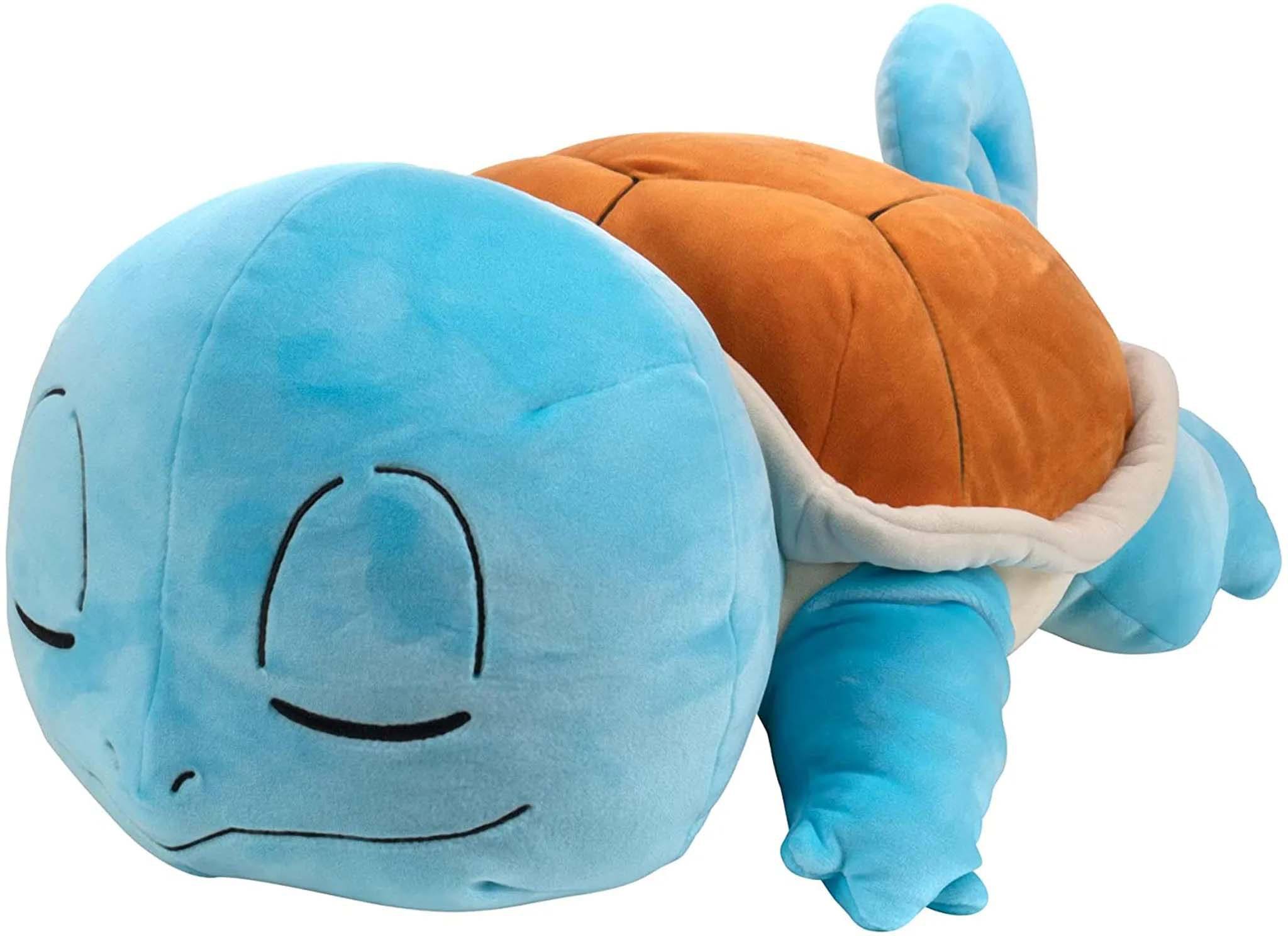 Sovende mega Squirtle bamse fra Pokémon på 45 cm