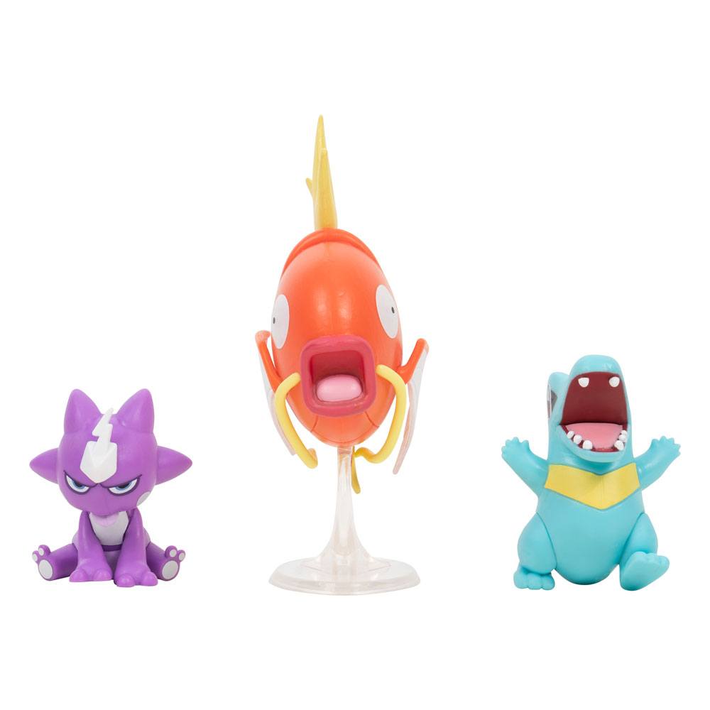 Pokémon Battle Figure 3-Pack Totodile, Toxel, Magikarp 5 cm