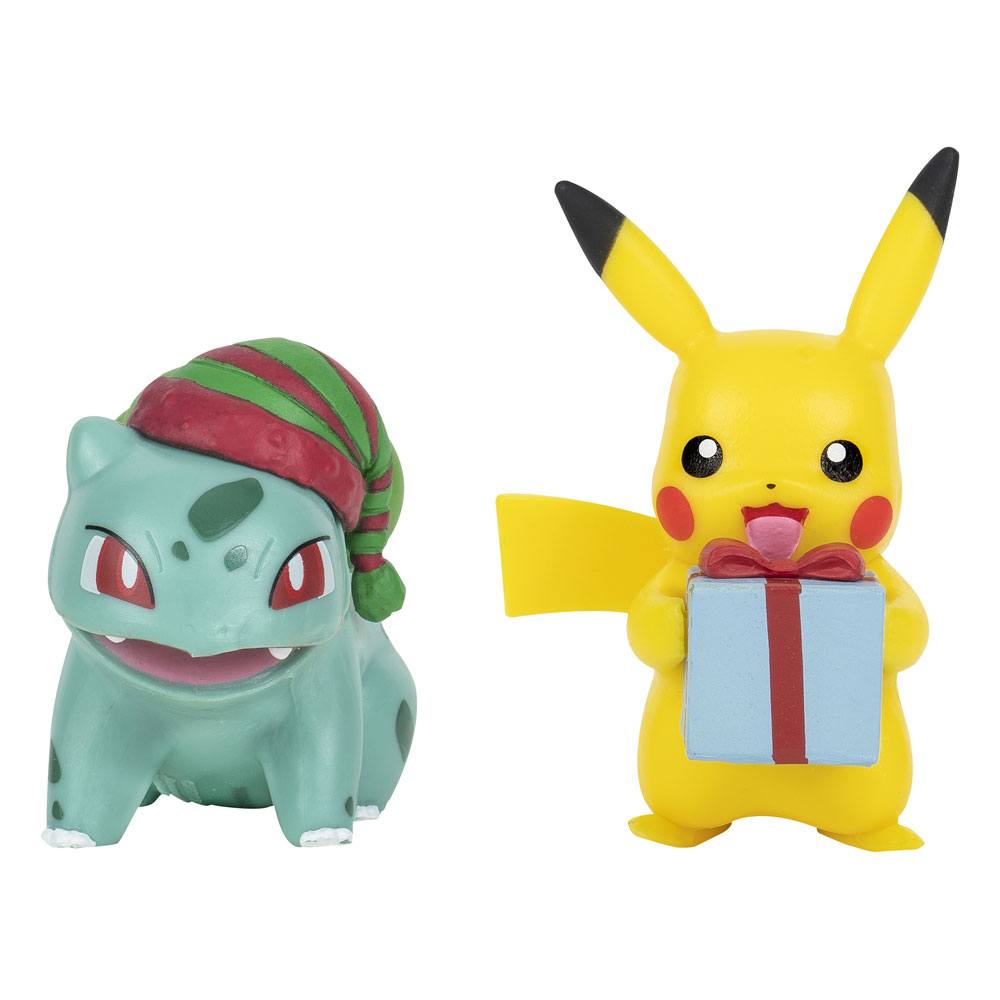 Pokémon Battle Figure Pack Mini Figure 2-Pack Holiday Edition: Pikachu & Bulbasaur 5 cm