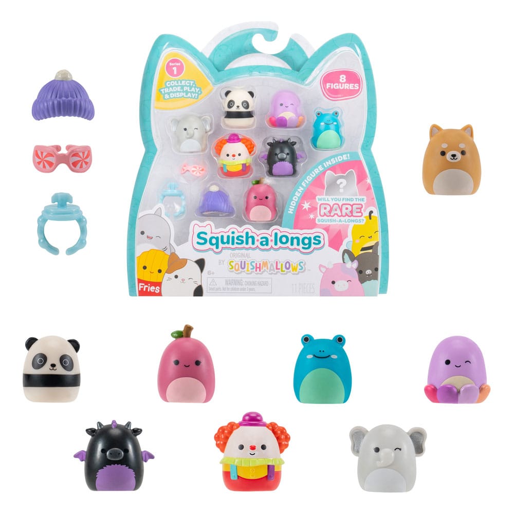 Squishmallow Squish a longs Mini Figures 8-Pack Style 3 3 cm