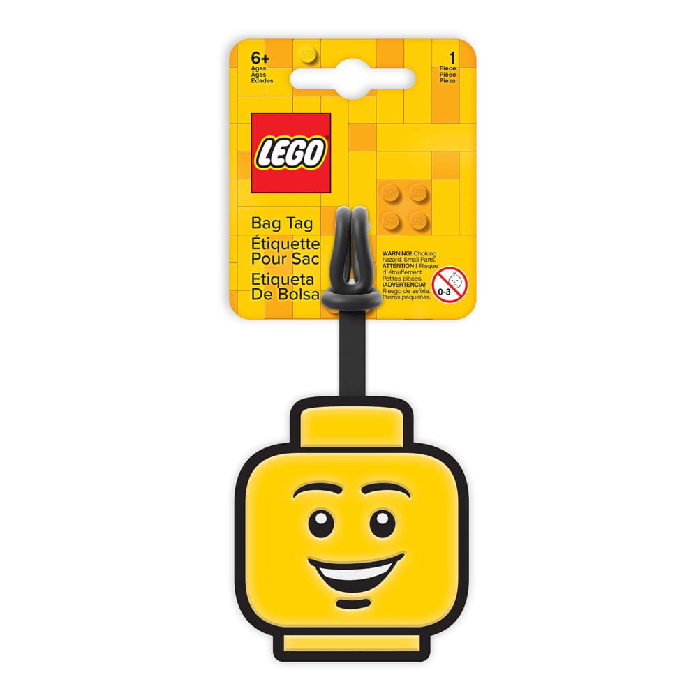 Lego Boy Face Minifigure Luggage Tag