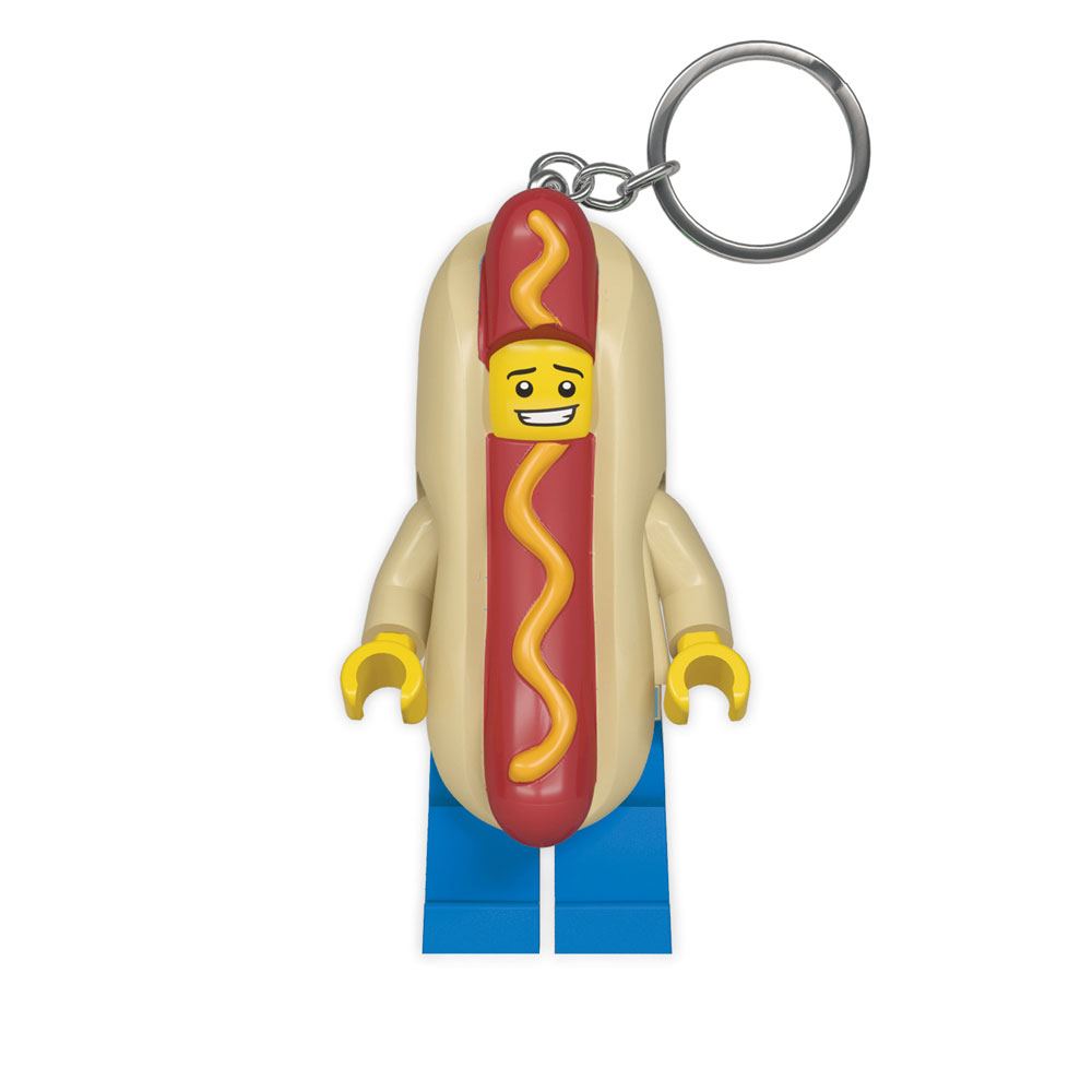 Lego LED Key Chain Hotdog Guy Minifigure