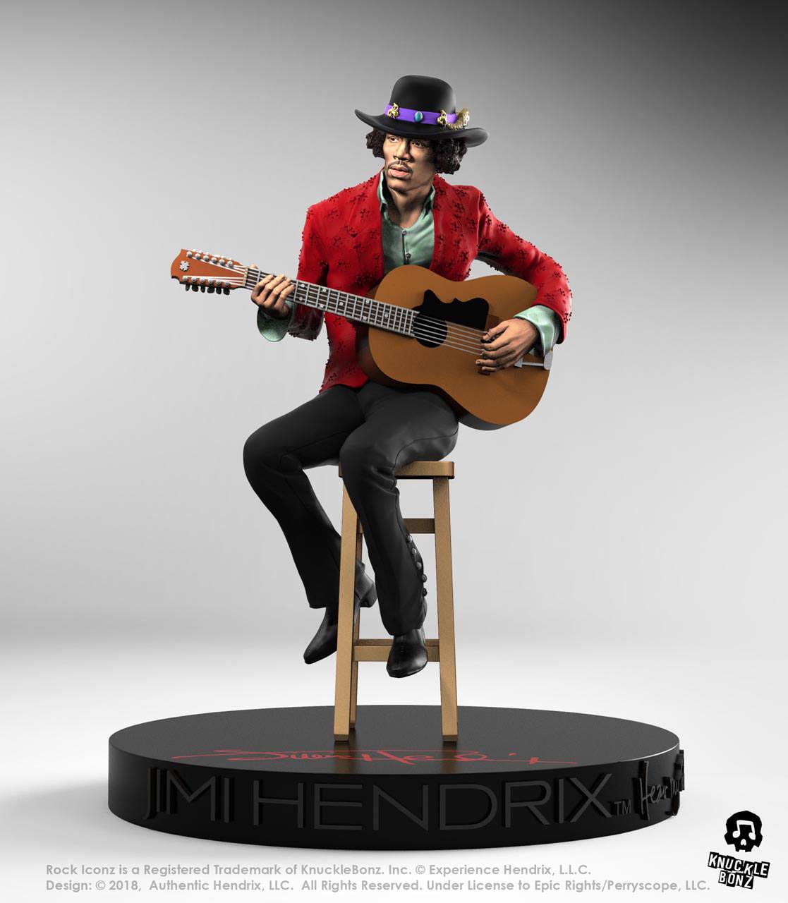 Jimi Hendrix II Jimi Hendrix Rock Iconz 1/9 Statue by Knucklebonz