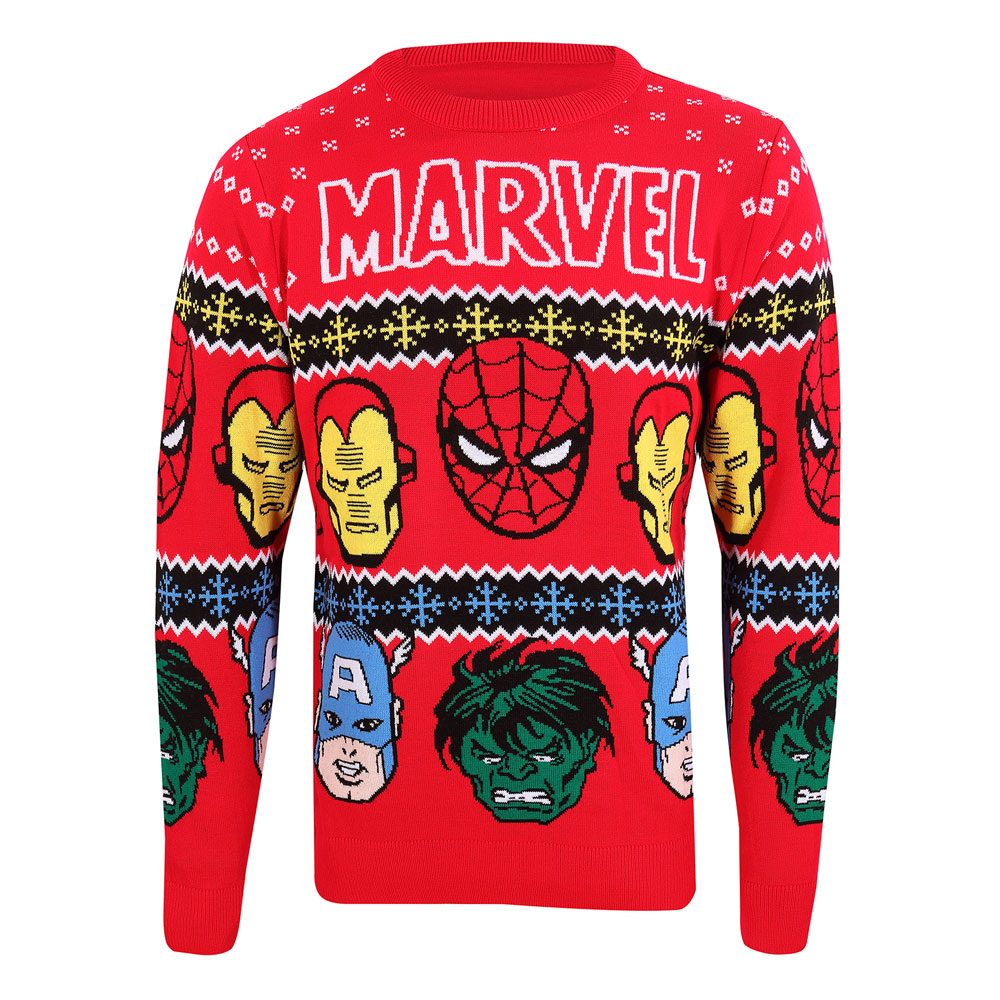 Marvel Comics Sweatshirt Christmas Jumper Face´s Size M
