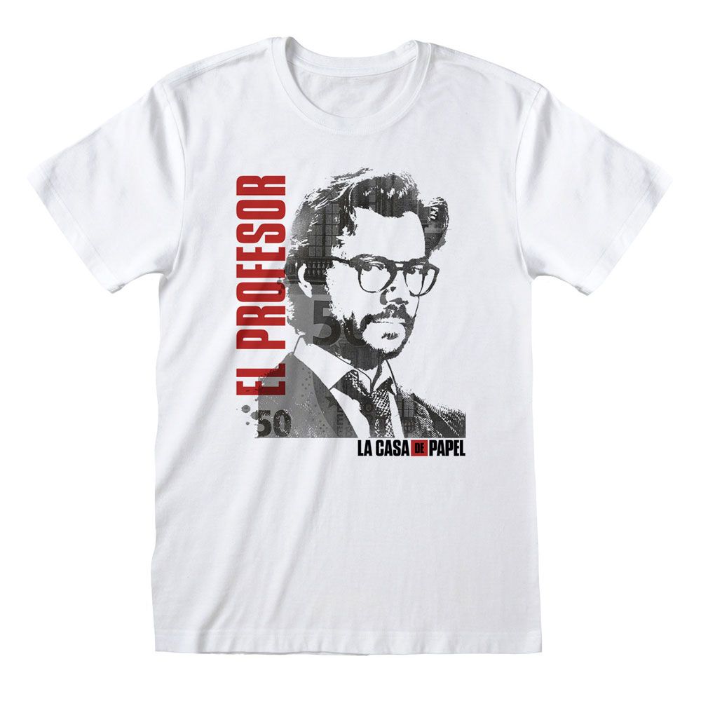 La Casa De Papel - El Profesor  Unisex T-Shirt Wit