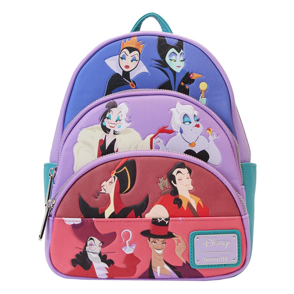 Disney by Loungefly Backpack Villains Color Block Triple Pocket