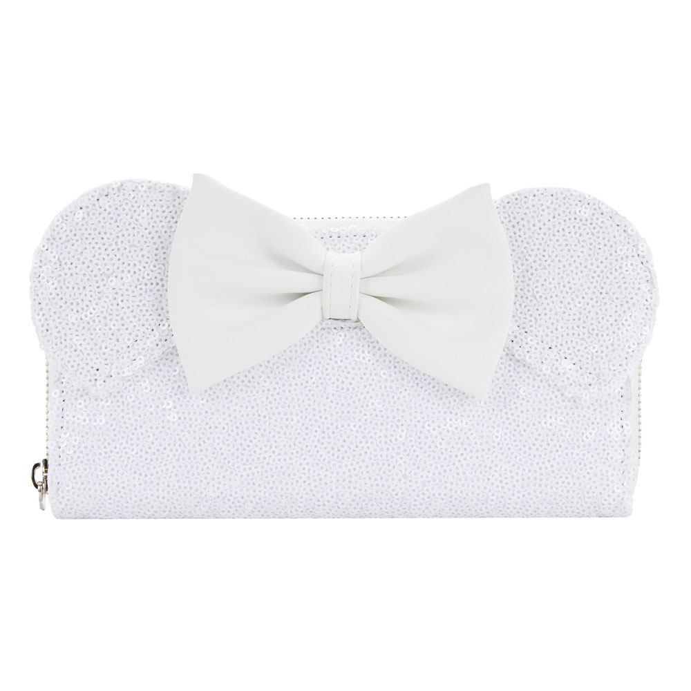 Loungefly: Disney Minnie - Sequin Wedding Zip Around Wallet