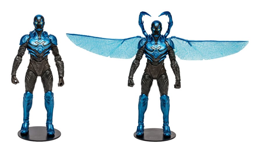 DC Blue Beetle Action Figures 2-Pack Blue Beetle Regular & Battle Mode 18 cm