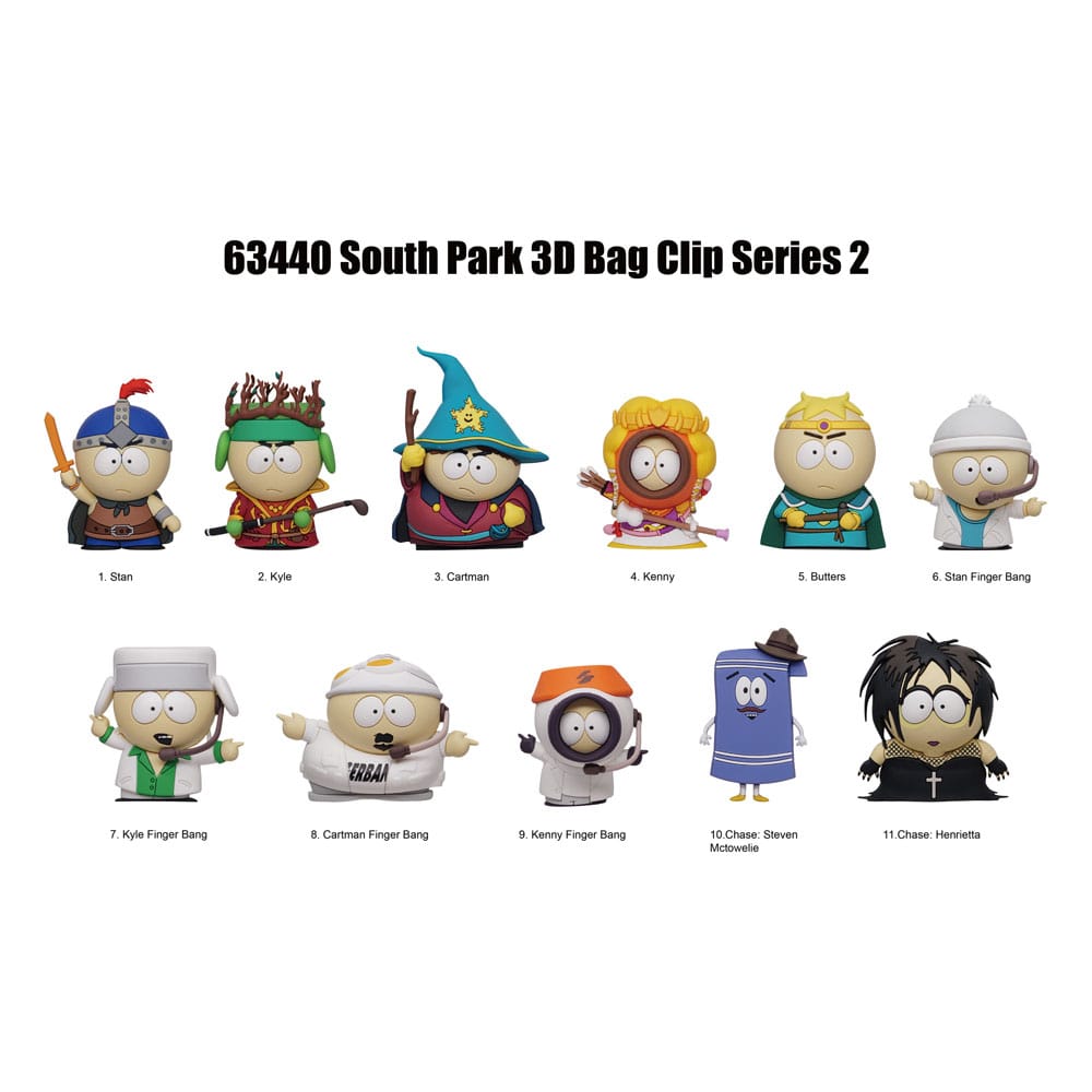 South Park 3D PVC Bag Clips Series 2 Display (24)