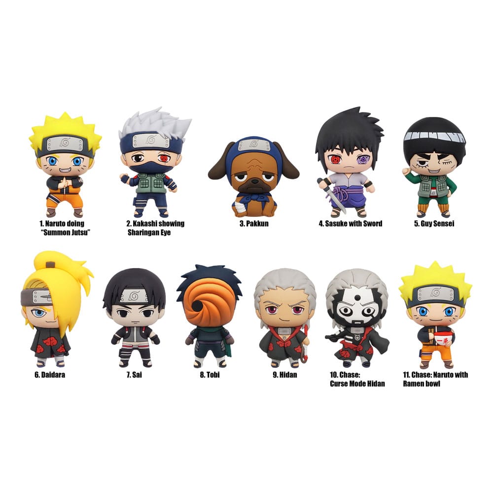 Naruto Shippuden 3D PVC Bag Clips Series 3 Display (24)