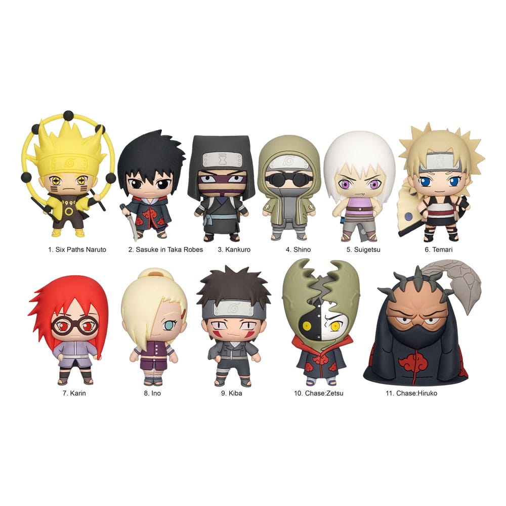 Naruto Shippuden 3D PVC Bag Clips Series 4 Display (24)