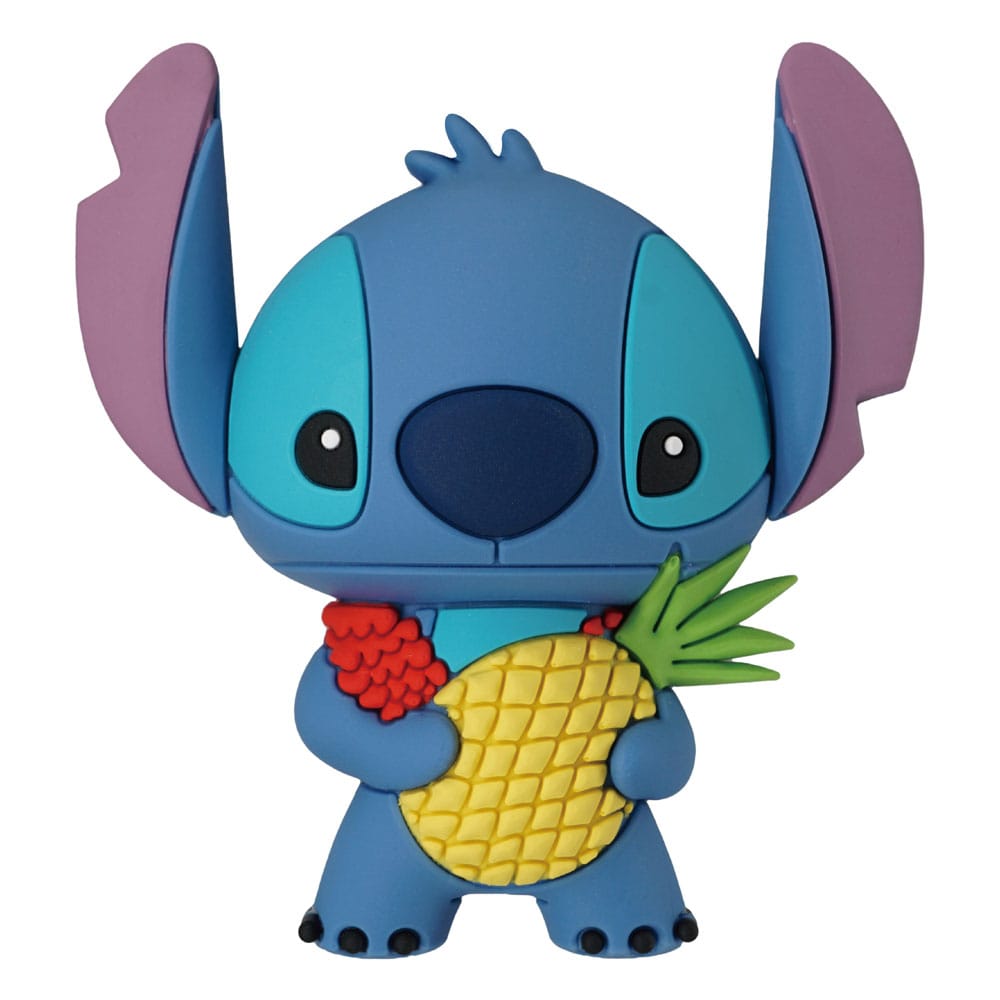 DISNEY - Stitch with pineapple - 3D foam collectible magnet / Magneet