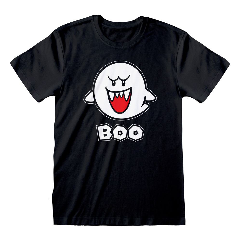 Nintendo Super Mario Heren Tshirt -S- Boo Zwart