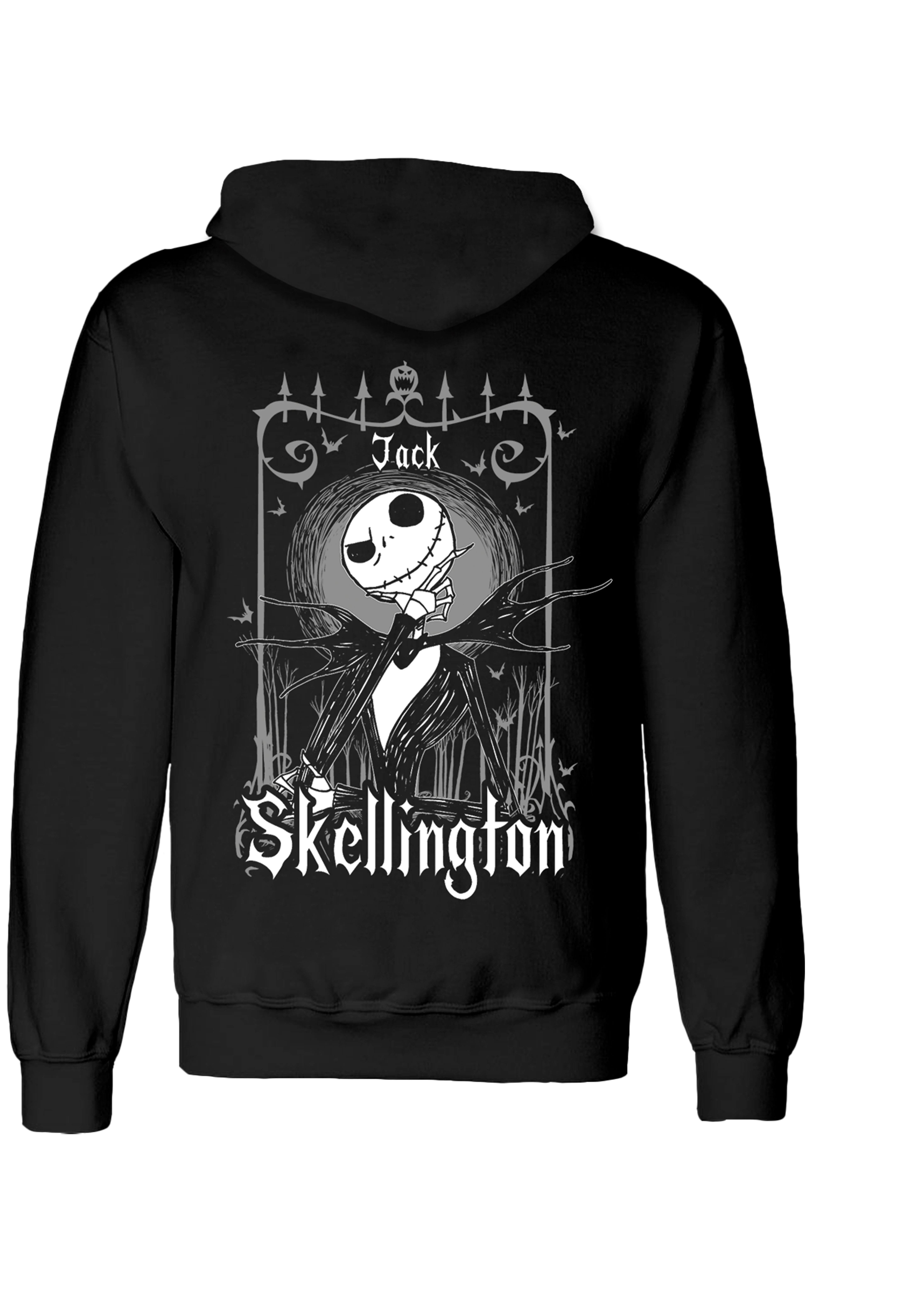 Nightmare before Christmas Hooded Sweater Jack Skellington In Frame Black And Back Size S