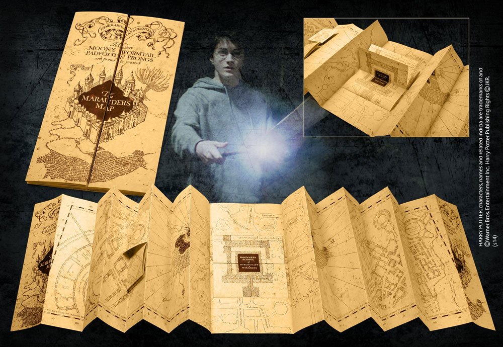 Marauder´s Map 1/1 replica fra Harry Potter